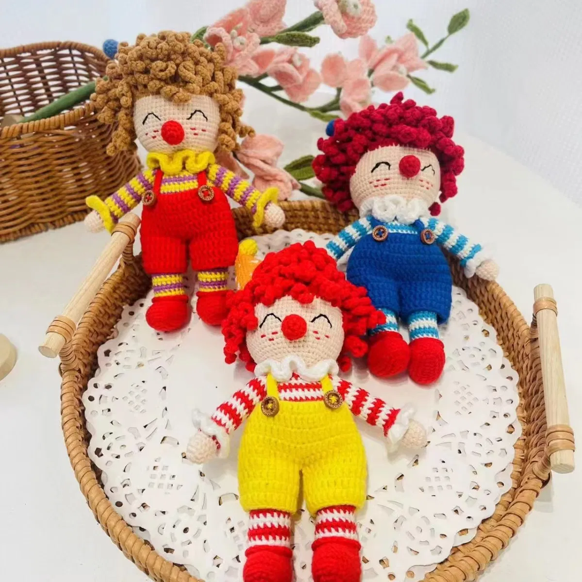 Atacado de Bebês Crochê de Desenhos Animados Animais Garfield Amigurumi 100% Brinquedos de Coelho de Crochê com Fio de Algodão