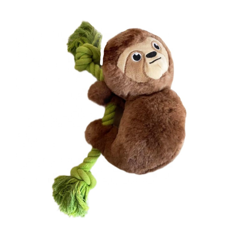 Brinquedo Interativo para Cães com Corda Squeaky Brinquedo de Pelúcia para Cães