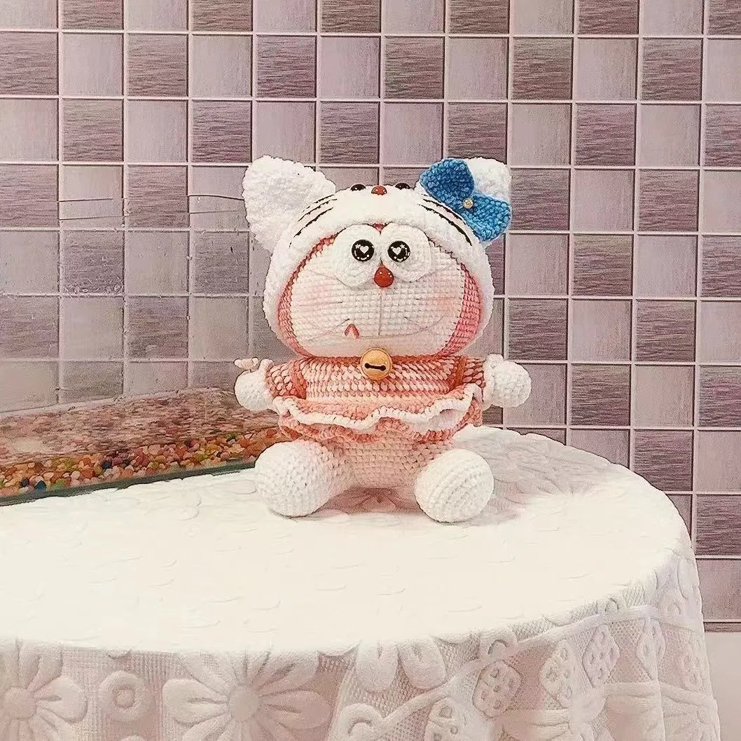 Animais de Pelúcia de Lã Tricotados à Mão Personalizados por Atacado, Boneca de Algodão Amigurumi, Brinquedos de Animais de Crochê para Bebês