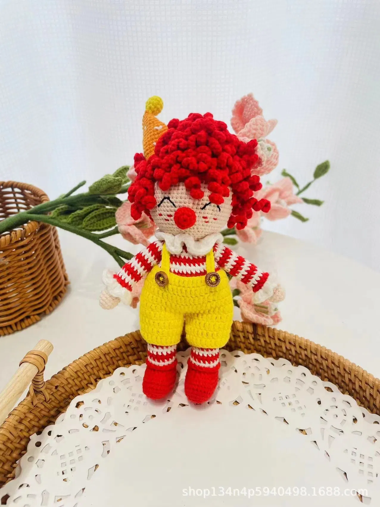 Vendas 100% Algodão Bebê Crianças Crochê Amigurumi Boneca Brinquedos de Pelúcia