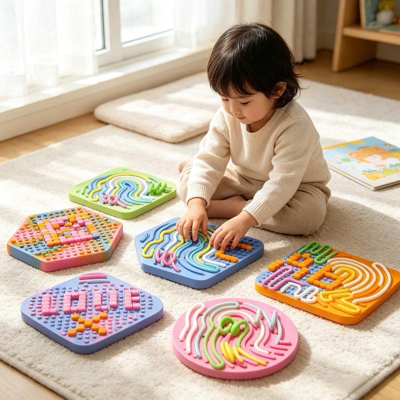 Brinquedo de quebra-cabeça sensorial educativo de silicone OEM e ODM de fábrica