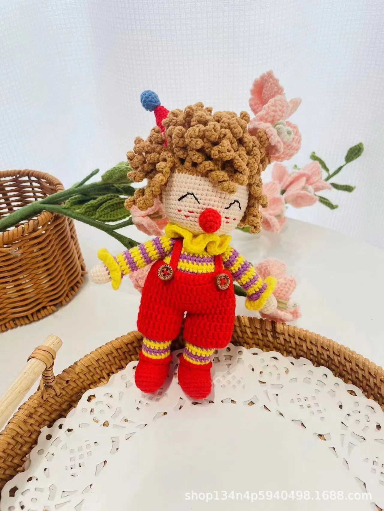 Vendas 100% Algodão Bebê Crianças Crochê Amigurumi Boneca Brinquedos de Pelúcia