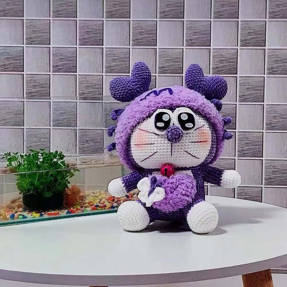 Animais de Pelúcia de Lã Tricotados à Mão Personalizados por Atacado, Boneca de Algodão Amigurumi, Brinquedos de Animais de Crochê para Bebês