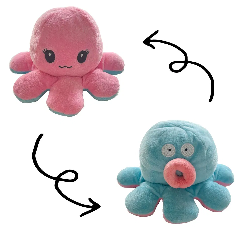 Versão nova e fofa de polvo invertido de pelúcia em alta venda