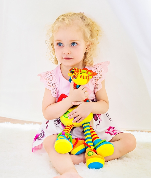 Brinquedo de Algodão Orgânico para Teething Seguro e Brincadeiras de Agarrar