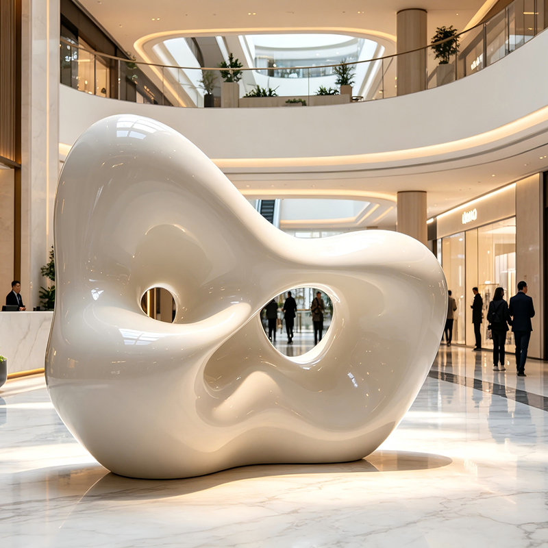Escultura de Arte em FRP Colorida e Circundante, Ornamentos de Decoração Suave para Áreas Externas de Lazer de Hotéis de Fonte Termal