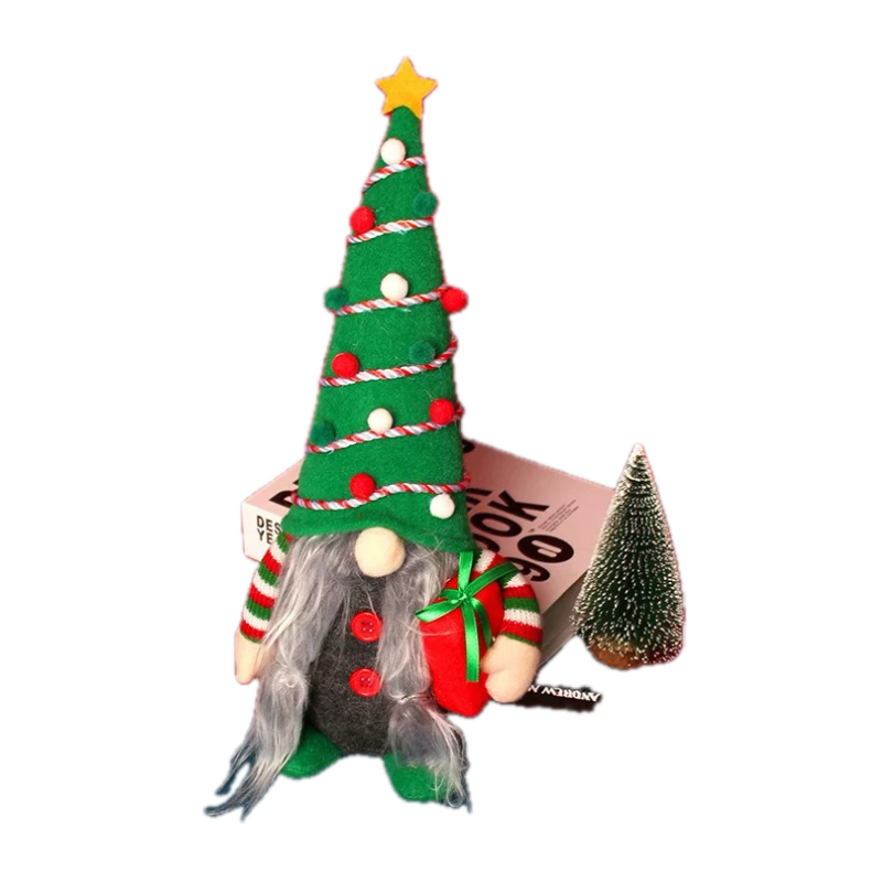 Nova Chegada Decoração de Mesa Homem Anão de Malha para Árvore de Natal Bonecos Sem Rosto
