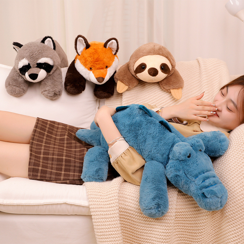 Preço de Atacado Fabricante OEM Brinquedos de Pelúcia Personalizados Crocodilo Fofo Urso Porco Guaxinim Animais de Pelúcia Pesados Fábrica