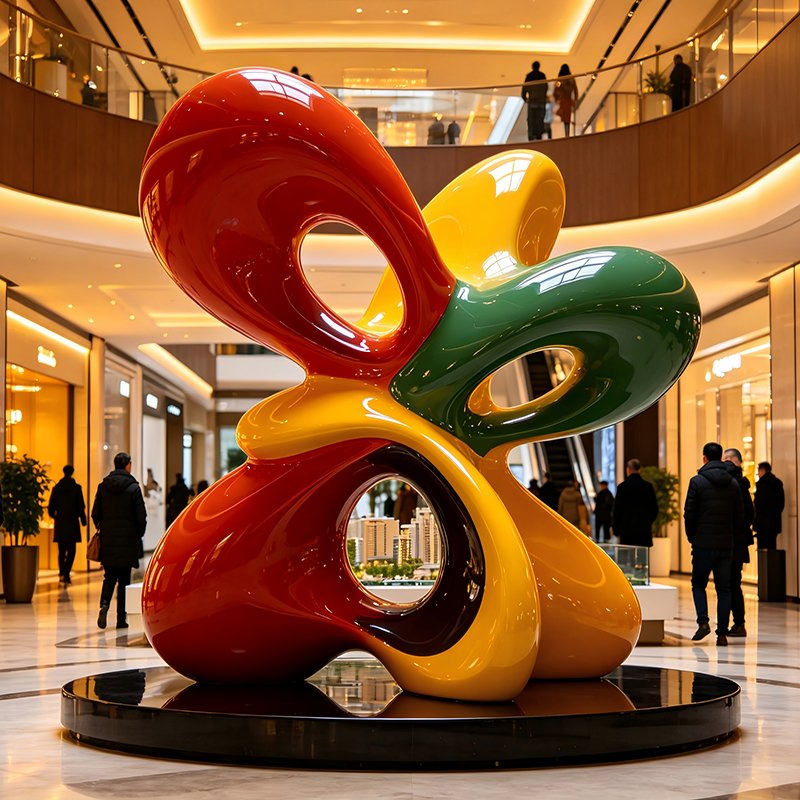 Escultura de Arte em FRP Colorida e Circundante, Ornamentos de Decoração Suave para Áreas Externas de Lazer de Hotéis de Fonte Termal
