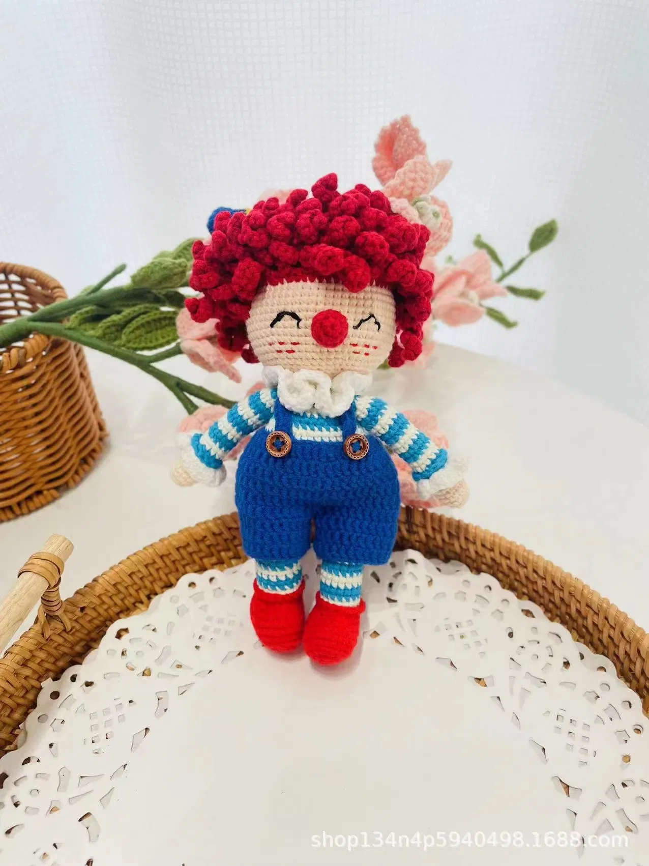 Vendas 100% Algodão Bebê Crianças Crochê Amigurumi Boneca Brinquedos de Pelúcia