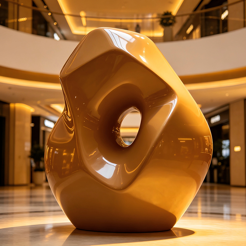 Escultura de Arte em FRP Colorida e Circundante, Ornamentos de Decoração Suave para Áreas Externas de Lazer de Hotéis de Fonte Termal