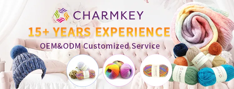 Lã tingida em espaço para tricô manual, fio fancy para crochê e artesanato amigurumi, atacado