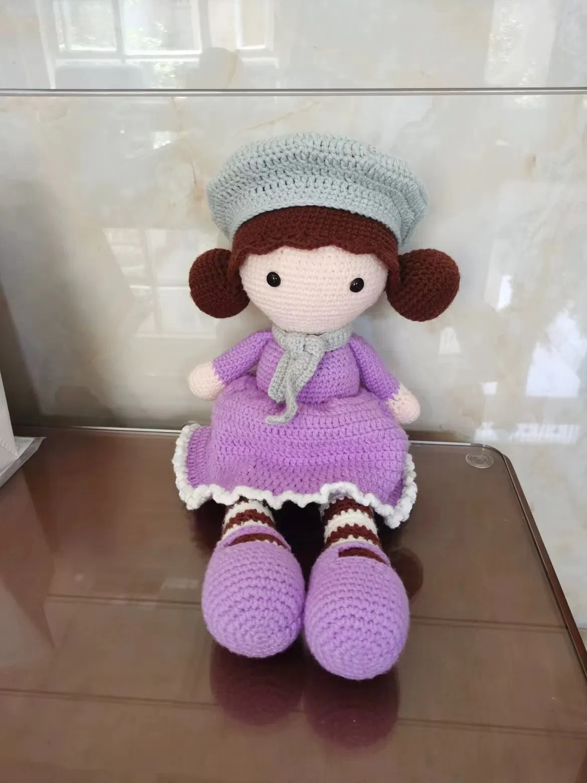Lindo Presente Orgânico para Bebê Brinquedo de Pelúcia Boneca Amigurumi Brinquedos de Crochê para Menina, Menino