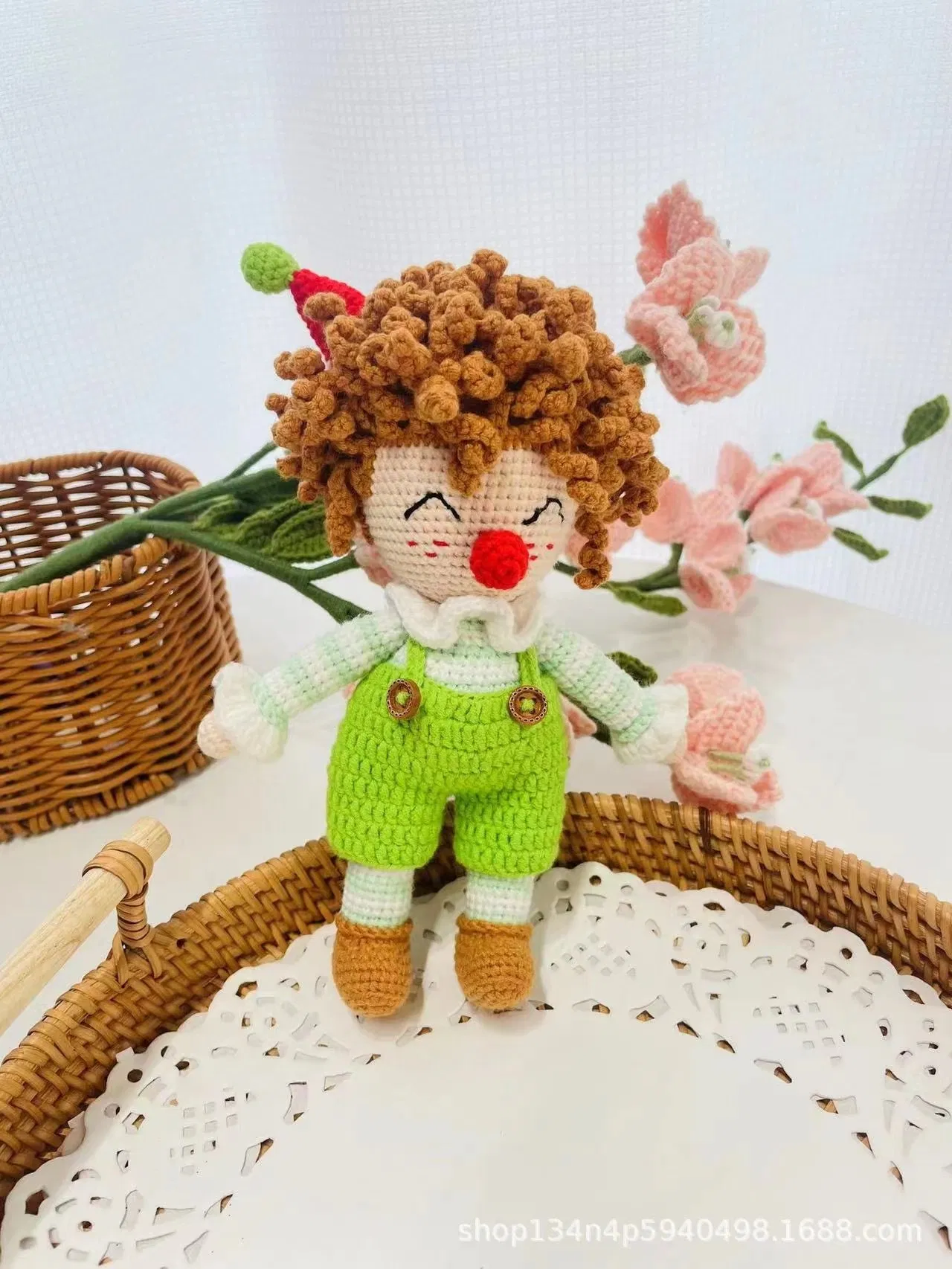 Vendas 100% Algodão Bebê Crianças Crochê Amigurumi Boneca Brinquedos de Pelúcia