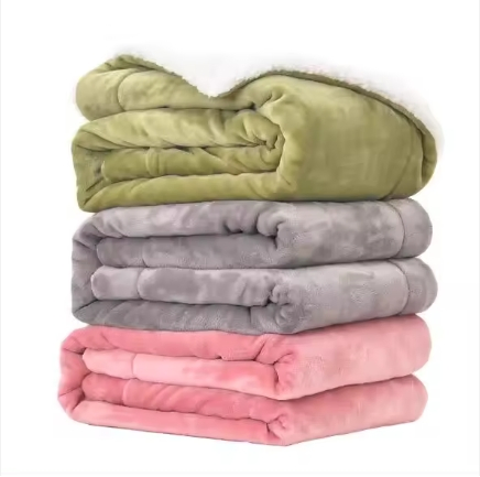 Venda por atacado Cobertor de Flanela Xadrez Grosso para Casa Macio de Poliéster Dupla Face Luxuoso Plush Simples Cobertor de Tricô Sherpa