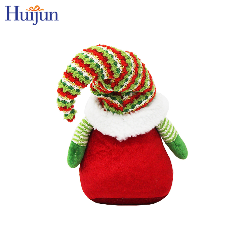Novo Design 16" Gnomos de Veludo Verde Brinquedo Plush Boneco Elf Rudolf Sem Rosto para Decoração de Natal