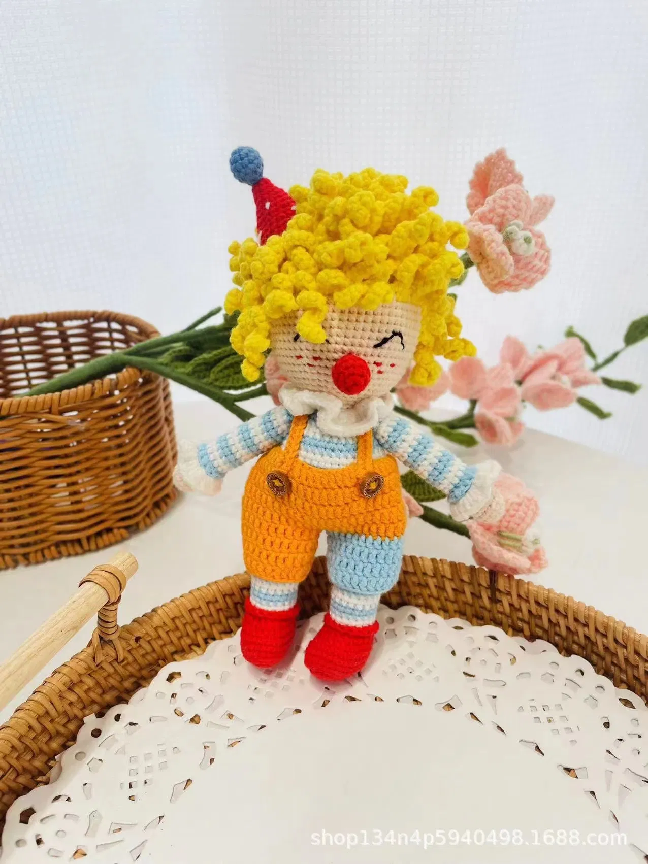 Vendas 100% Algodão Bebê Crianças Crochê Amigurumi Boneca Brinquedos de Pelúcia