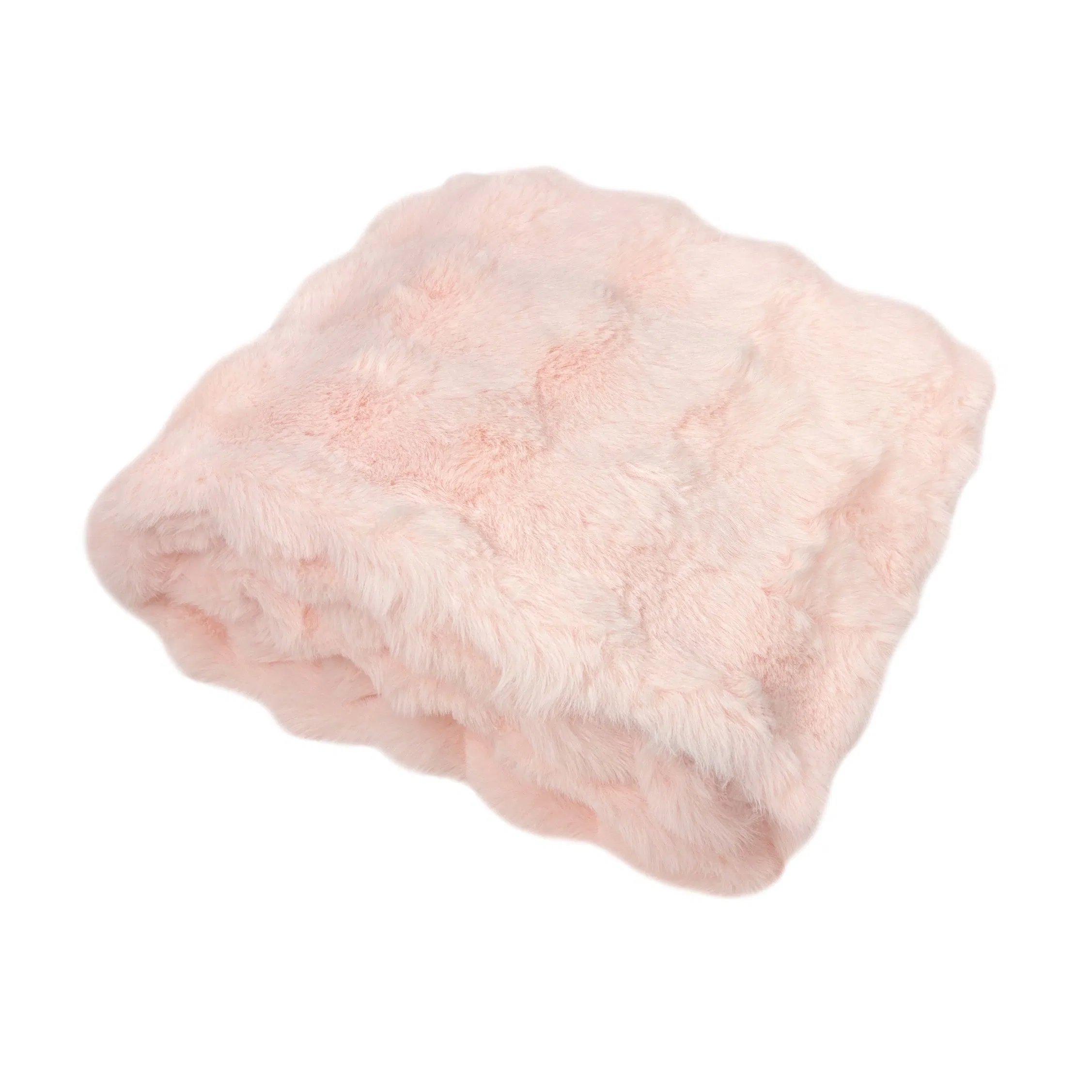 Cobertor de Pelúcia Rosa Luxuoso e Confortável, Essencial para Sonecas, Elegante em Pelo de Coelho Sintético