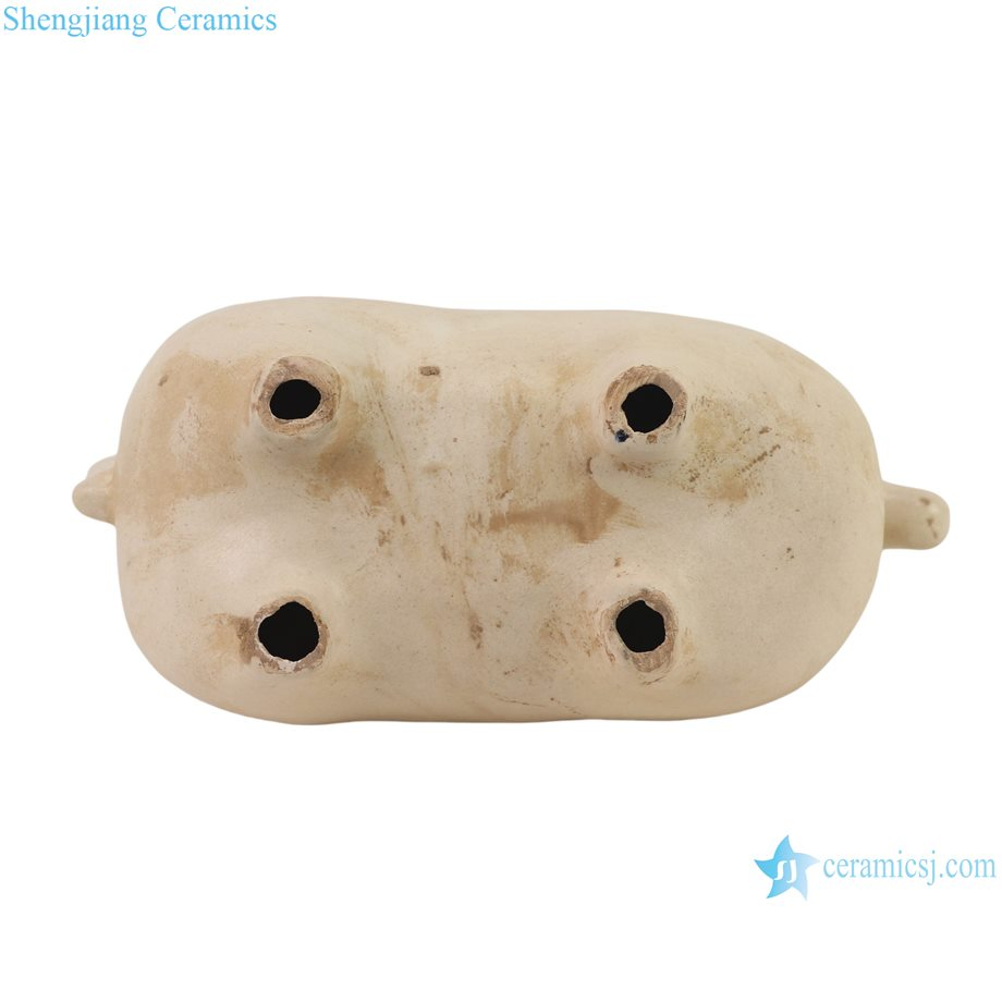 Escultura de Cavalo de Cerâmica Bege Suave em Estilo Nórdico, Esculturas de Animais em Porcelana Criativas para Mesa
