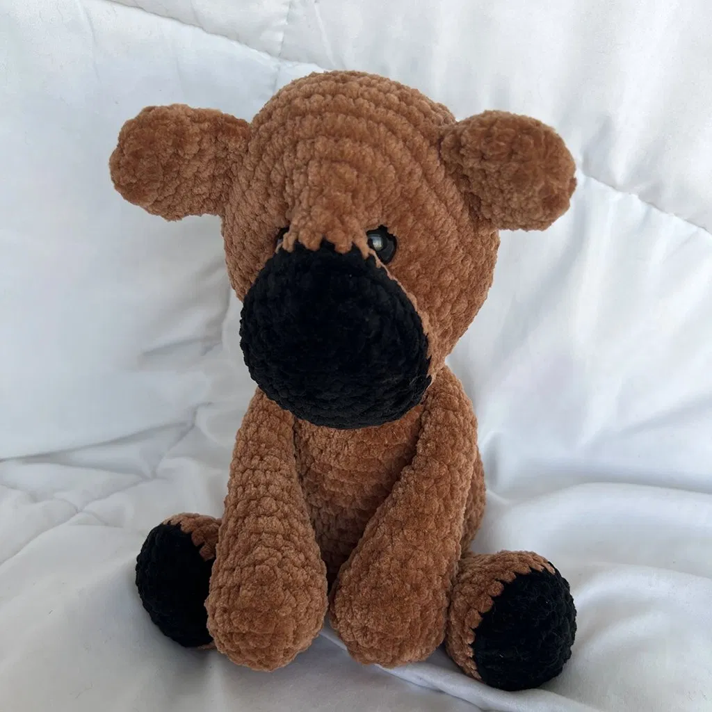 Factory Wholesale Handmade Amigurumi Crochet Stuffed Animals Chunky Yarn Knitted Plush Toy Custom Owl Cow Dog Dragon Moose Fish Baby Soothing Doll Gift Home DEC