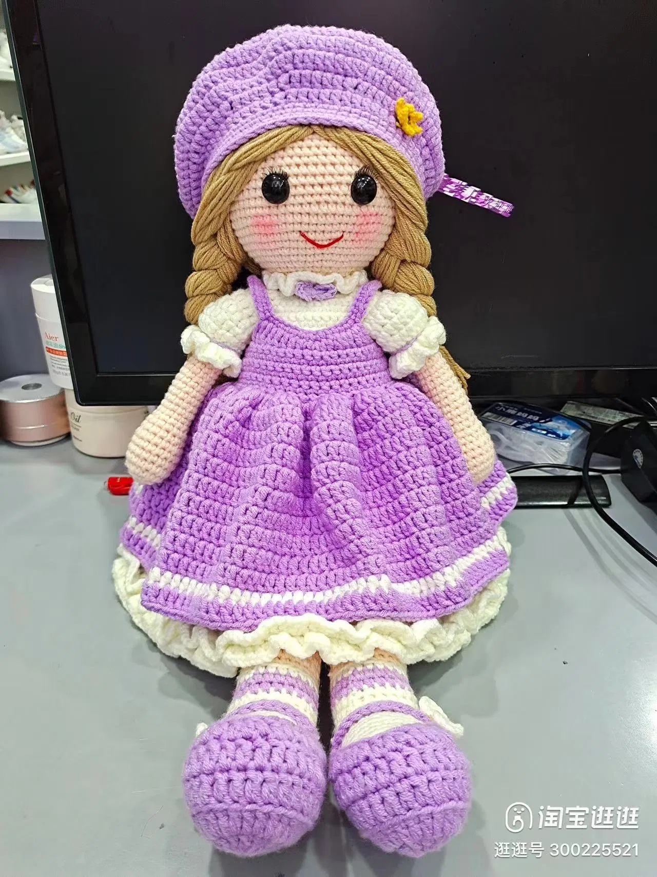 Lindo Presente Orgânico para Bebê Brinquedo de Pelúcia Boneca Amigurumi Brinquedos de Crochê para Menina, Menino