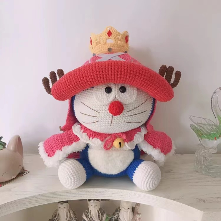 Brinquedos de Crochê Amigurumi Feitos à Mão, Presentes de Amigurumi, Fabricante de Brinquedos para Crianças, Brinquedos Grandes de Crochê do Doraemon