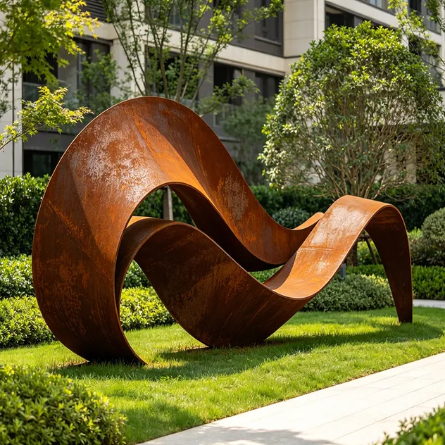 Escultura Metálica Abstrata