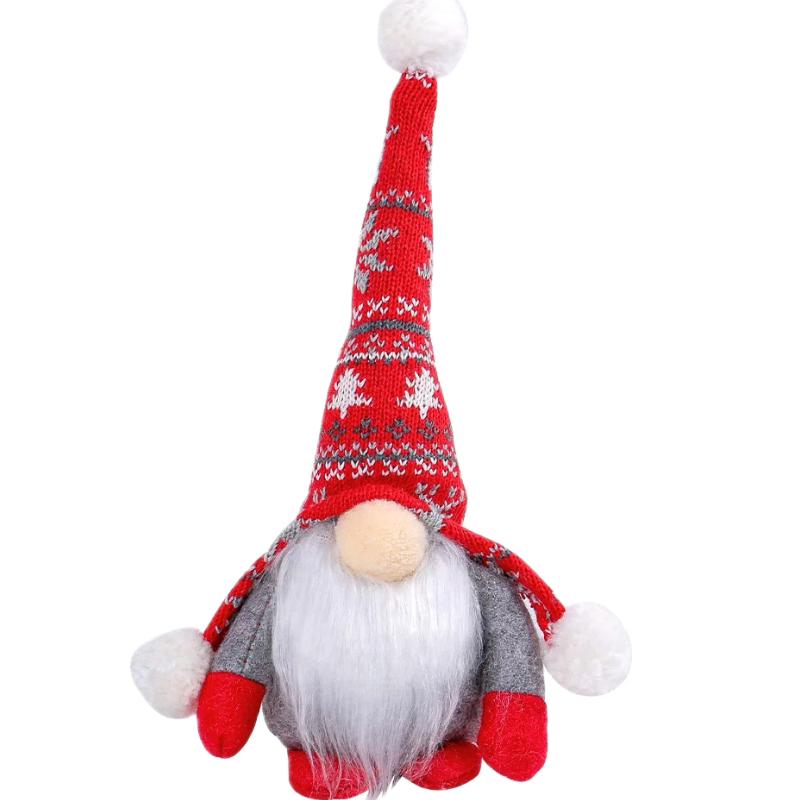 Melhor Vendedor Enfeite de Natal Criativo de Papai Noel em Tricô para Pendurar na Árvore, Bonecos de Papai Noel em Pé