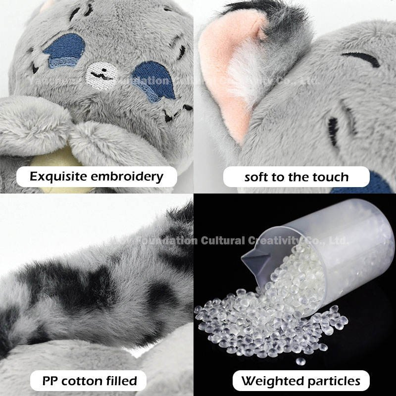 CE ASTM Animal de Pelúcia Pesado Calmante para Decoração de Berçário Brinquedos Sensoriais Personalizados Abraçáveis para Crianças