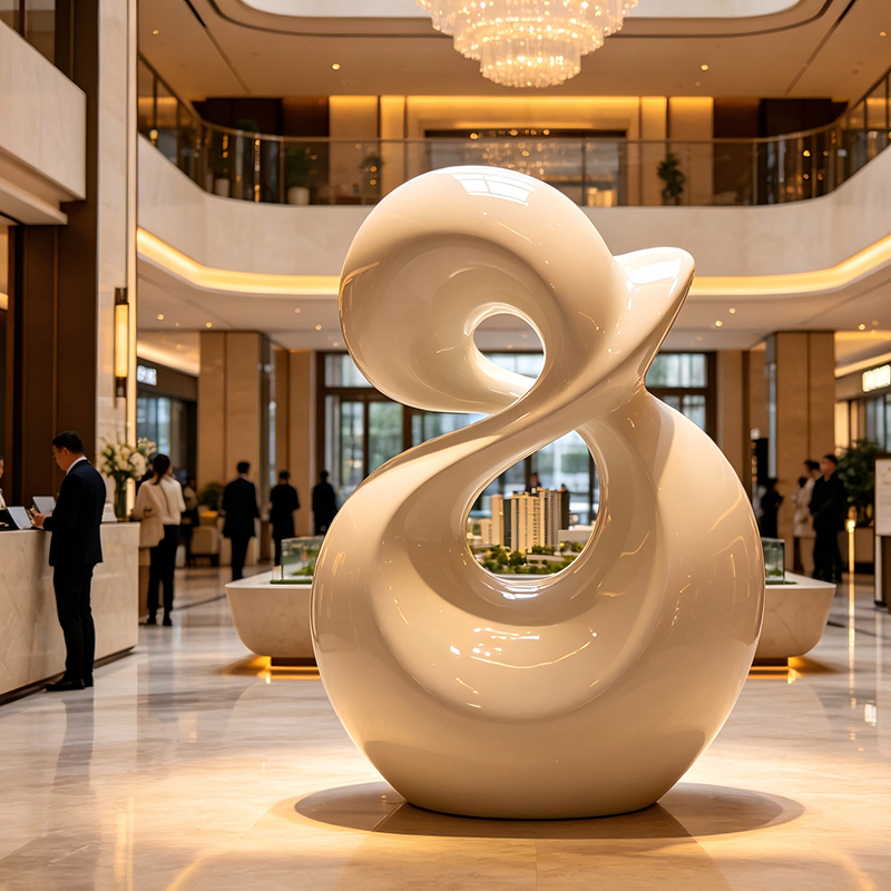 Escultura de Arte em FRP Colorida e Circundante, Ornamentos de Decoração Suave para Áreas Externas de Lazer de Hotéis de Fonte Termal