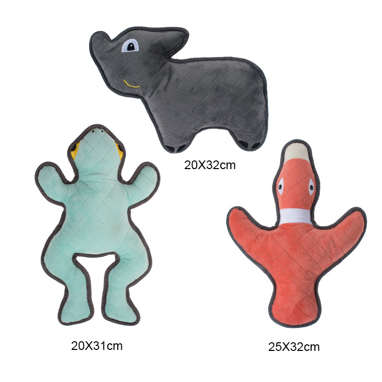Moda Pet Rena e Brinquedo de Pelúcia Interativo Durável em Forma de Animal com Squeaker