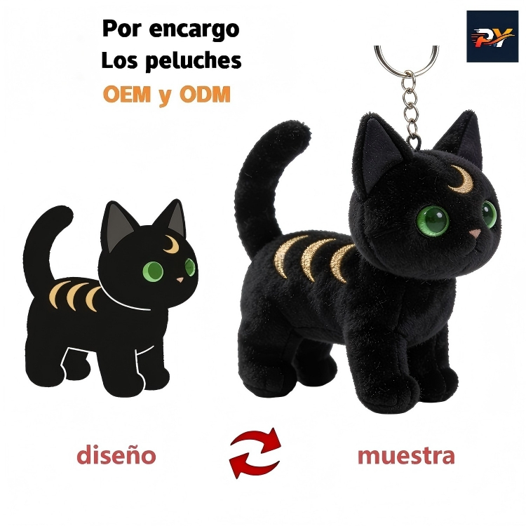 Brinquedos de pelúcia super macios de algodão orgânico de alta qualidade, gato de desenho animado morango, presentes para chá de bebê, animal de pelúcia personalizado, alívio do estresse