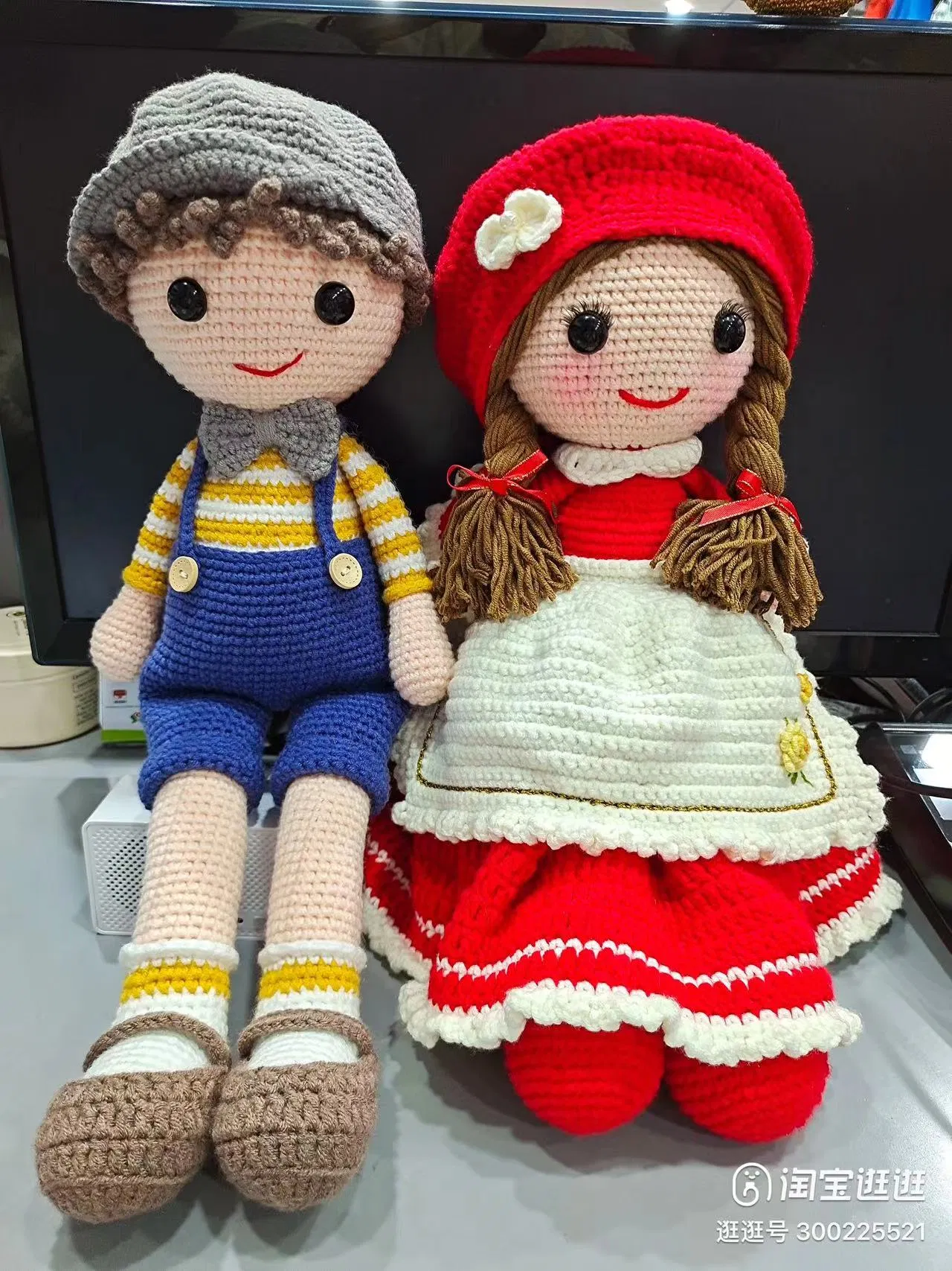 Lindo Presente Orgânico para Bebê Brinquedo de Pelúcia Boneca Amigurumi Brinquedos de Crochê para Menina, Menino