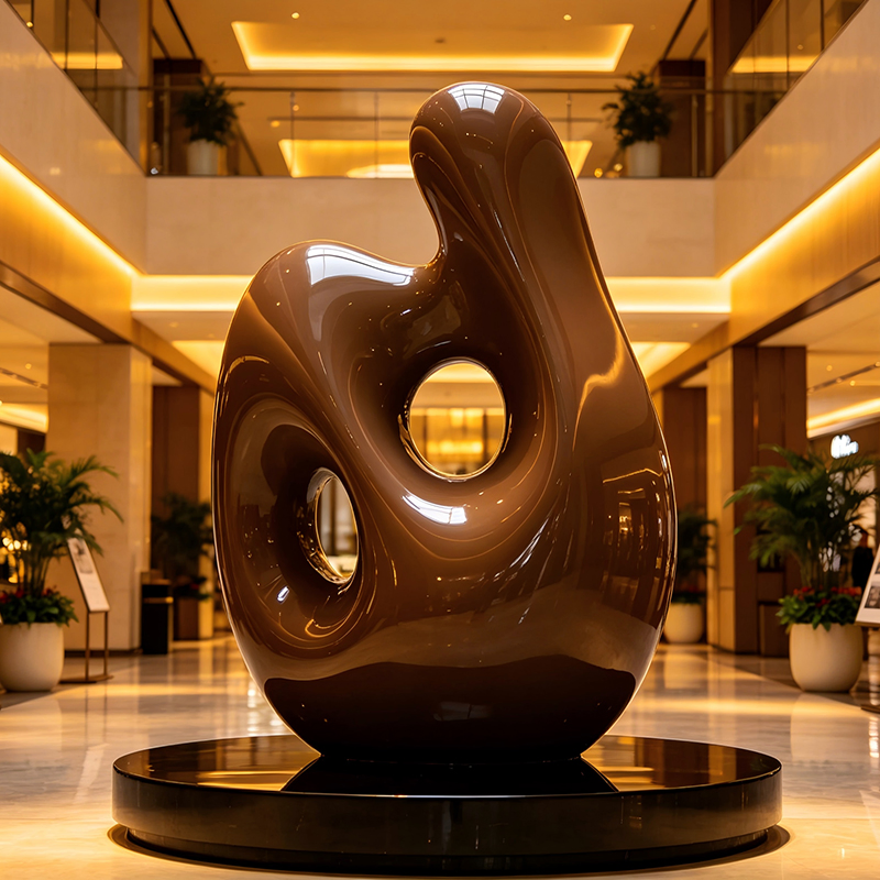Escultura de Arte em FRP Colorida e Circundante, Ornamentos de Decoração Suave para Áreas Externas de Lazer de Hotéis de Fonte Termal