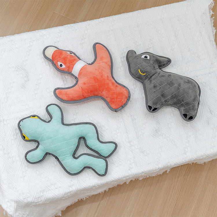 Moda Pet Rena e Brinquedo de Pelúcia Interativo Durável em Forma de Animal com Squeaker