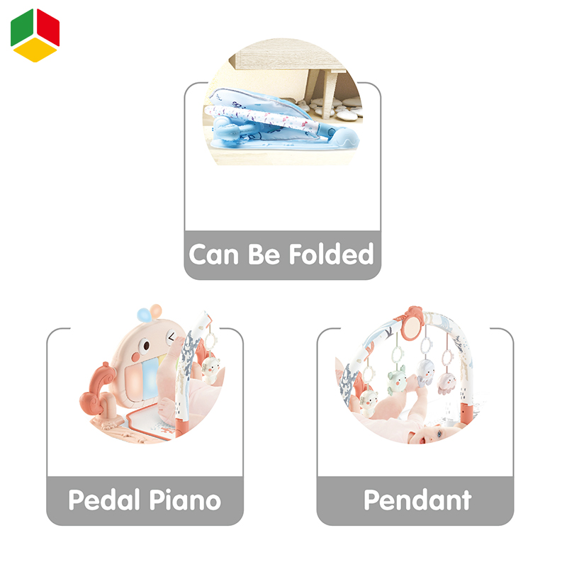 Brinquedos musicais infantis educativos de alta qualidade, portáteis e macios, piano dobrável com pedais, tapete de atividades para bebês, ideal para engatinhar e dormir