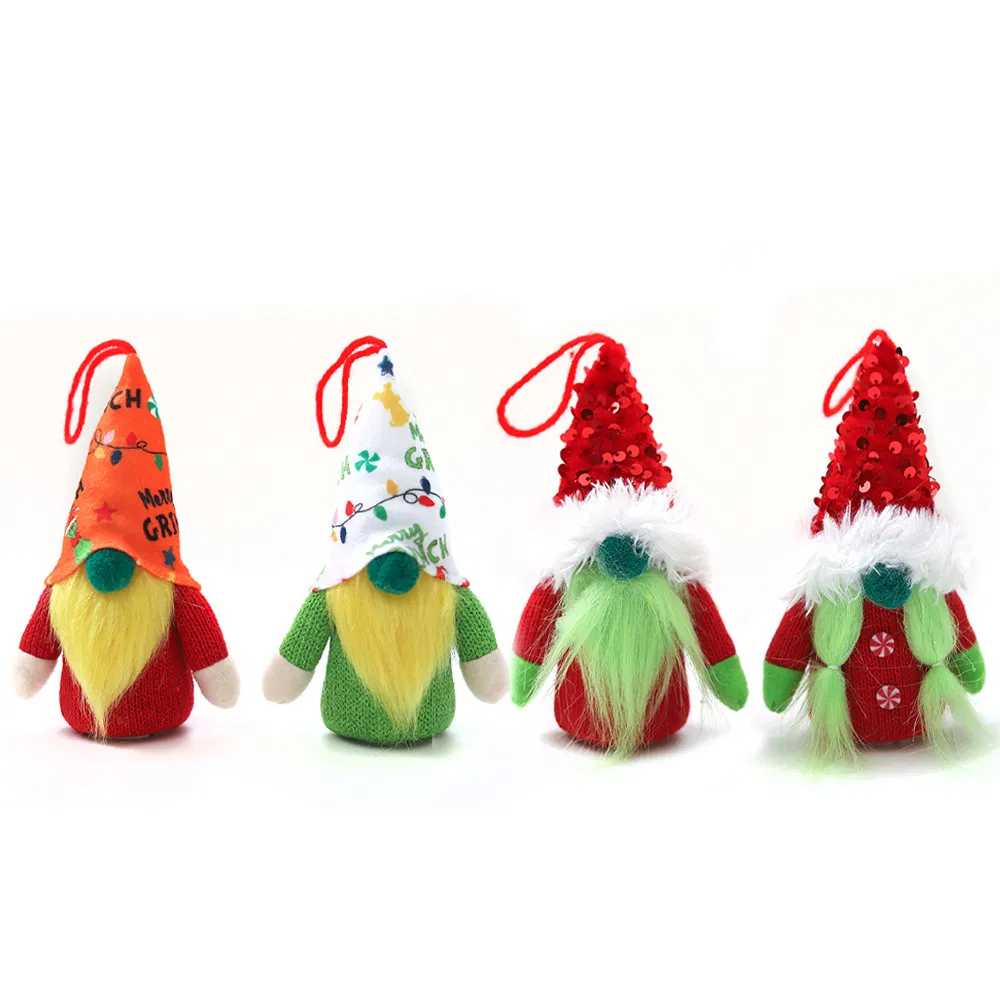 4 Bonecos de Gnomos de Natal Plush Macios e Fofos Feitos à Mão com Luzes LED Quentes para Decoração de Festa em Casa