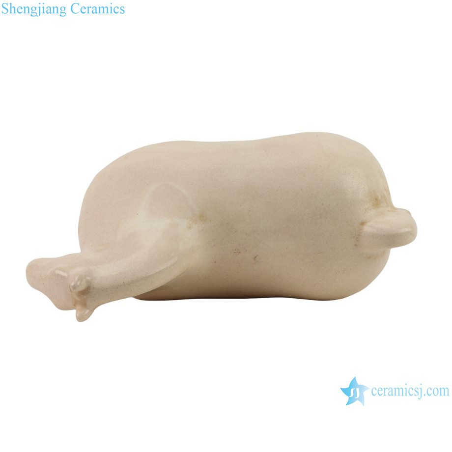 Escultura de Cavalo de Cerâmica Bege Suave em Estilo Nórdico, Esculturas de Animais em Porcelana Criativas para Mesa