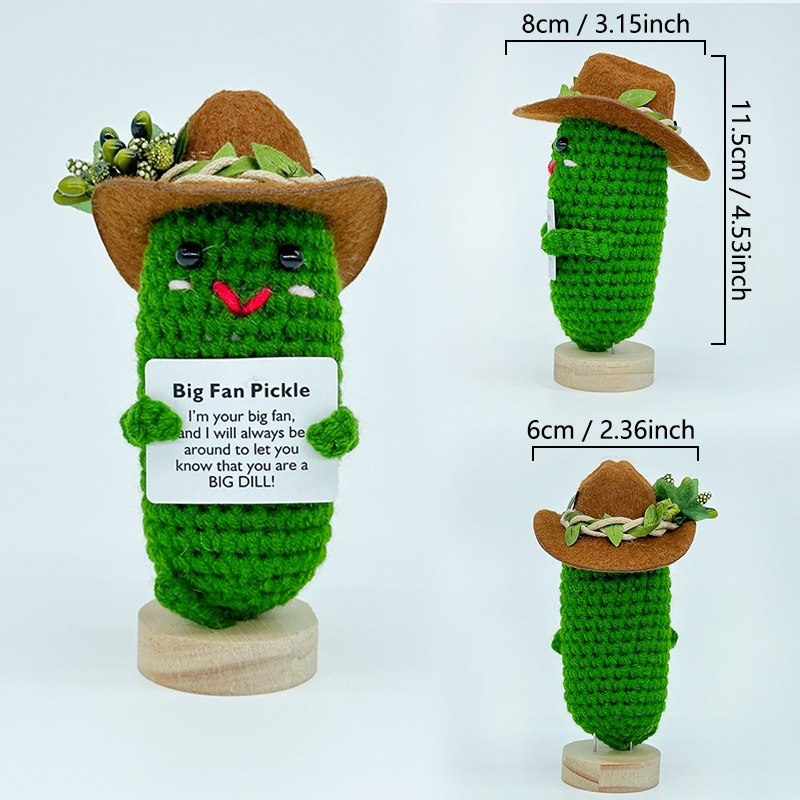 Brindes de bonecas de crochê com afirmações positivas, brinquedos de pelúcia para lojas de varejo
