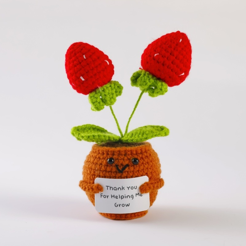 Conjunto de Presente de Boneco de Lã com Afirmações Positivas para Decoração Alegre de Escritório