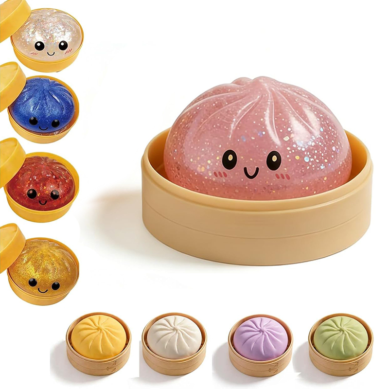 Bolas de Estresse Coloridas em Forma de Bolinho, Massa Macia para Squeeze e Descompressão, Brinquedo Sensorial Fidget