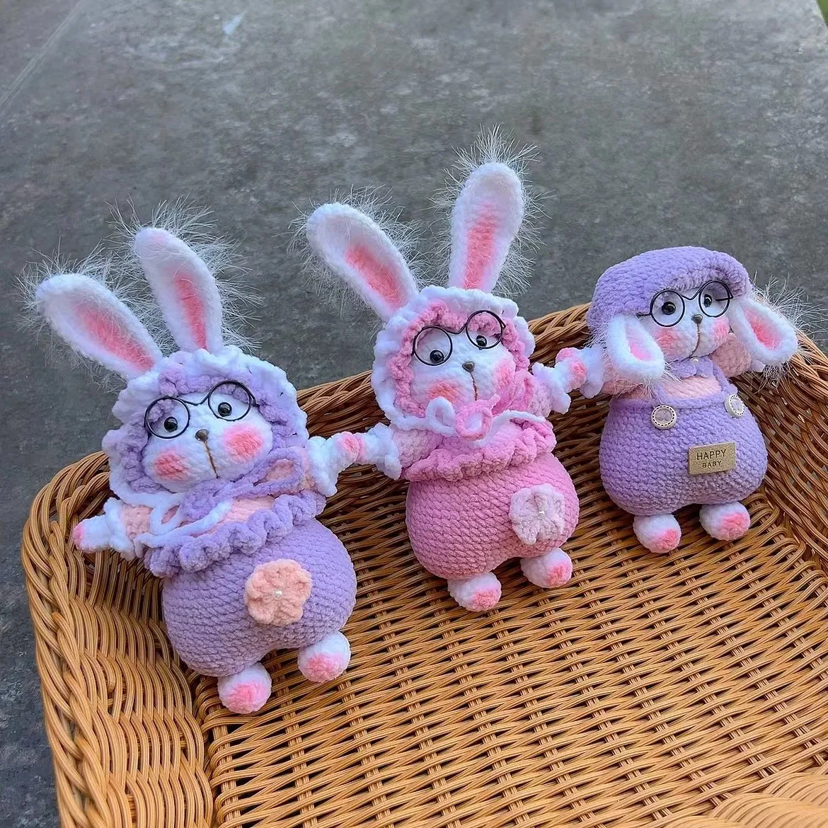 Adorável chaveiro de boneco de pelúcia feito à mão em amigurumi, melhor presente de brinquedo