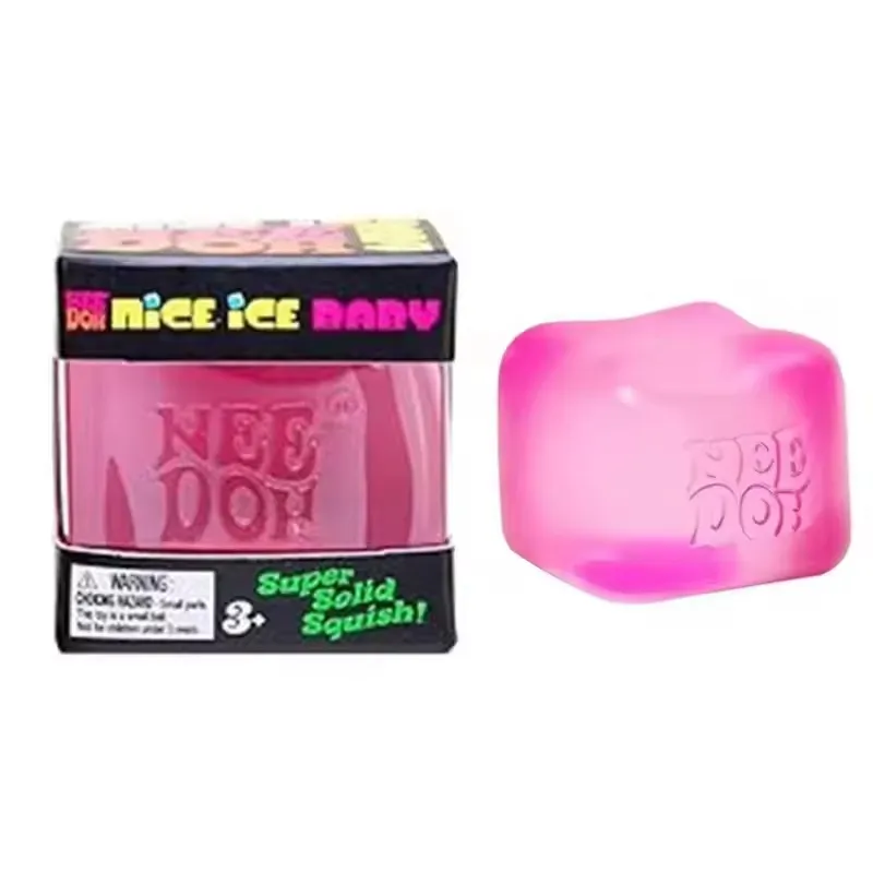 Brinquedo sensorial de compressão Schylling Needoh Nice Cube, brinquedo quadrado de ventosas, brinquedos squishy Needoh Nee Doh Nedoh, brinquedo promocional