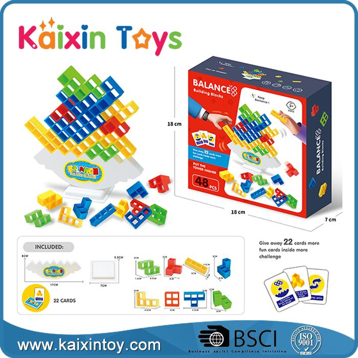 48PCS ألعاب تيتريس بالجملة ألعاب تعليمية للأطفال لعبة لوحية (10477249)