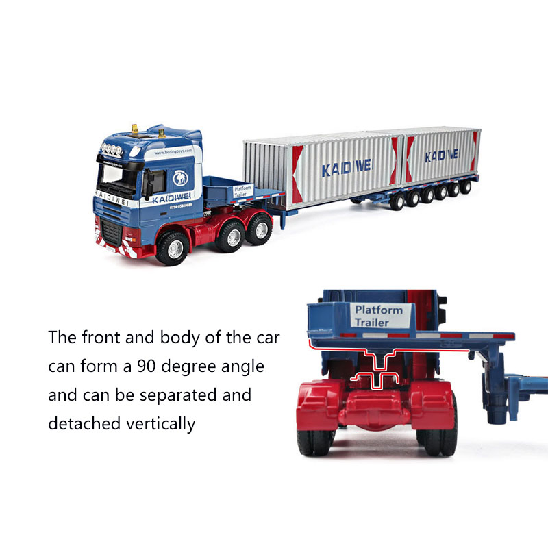 1: 50 Scale Heavy Duty Telescopic Flat Transport Truck