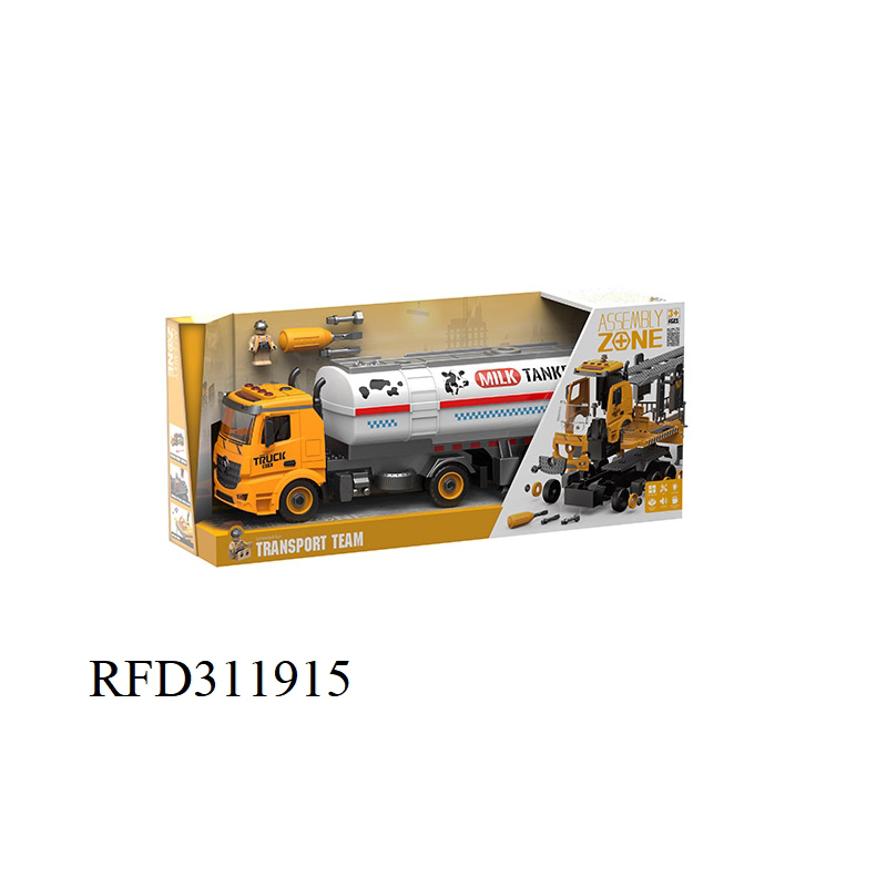 1: 12 Scale DIY Truck Friction Fire Truck with Light and Sound