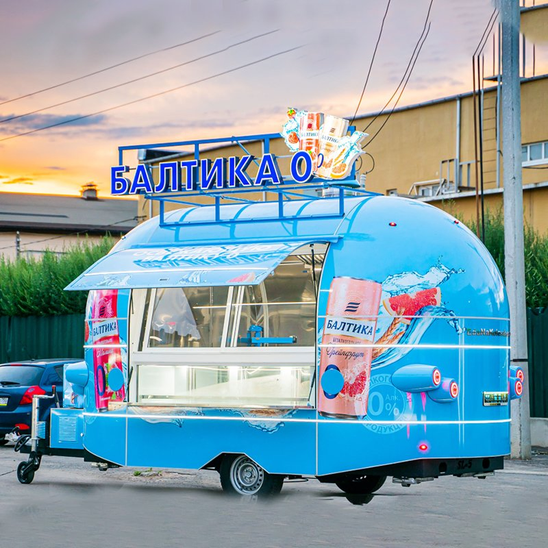 Support Customized Cheap Mobile Electric Restaurant Ice Cream Pizza Coffee Hot Dog Fast Food Truck with Full Equipment for Sale