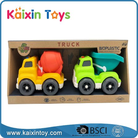10405730 Wheat-Straw Recyclable Materials Sliding Truck with Sound Light Bio-Plastic Car Toy