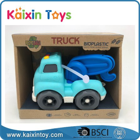 10405730 Wheat-Straw Recyclable Materials Sliding Truck with Sound Light Bio-Plastic Car Toy
