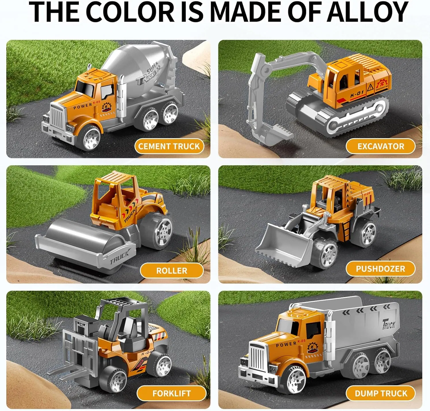 Toddler Construction Truck Toy Set with Play Mat Die Cast Cars Wholesale